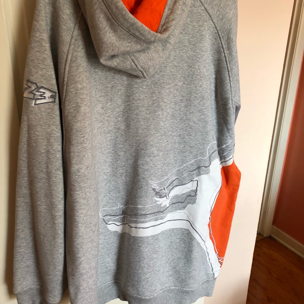 Jordan orange blaze and heather grey hoodie